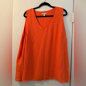 Cato Vivid Orange Sleeveless Top